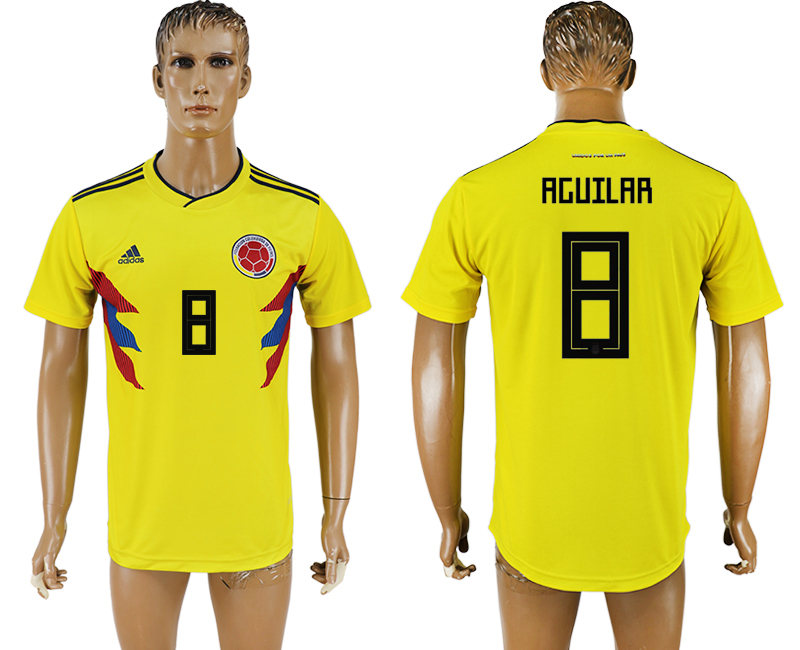 2018 world cup Maillot de foot COLUMBIA #8 RGUILAR YELLOW